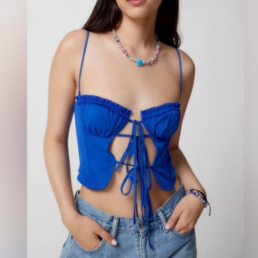 Urban Outfitters front tie corset